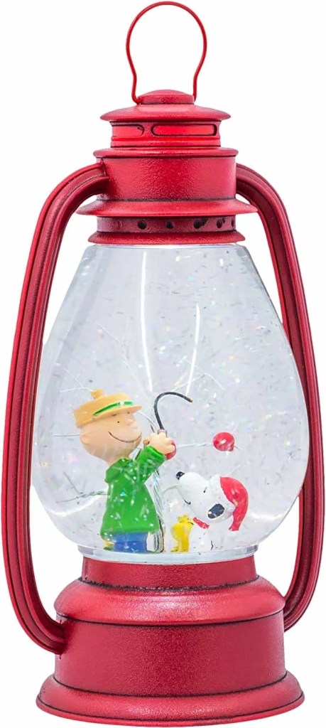 snoopy Charlie brown lantern snow globe