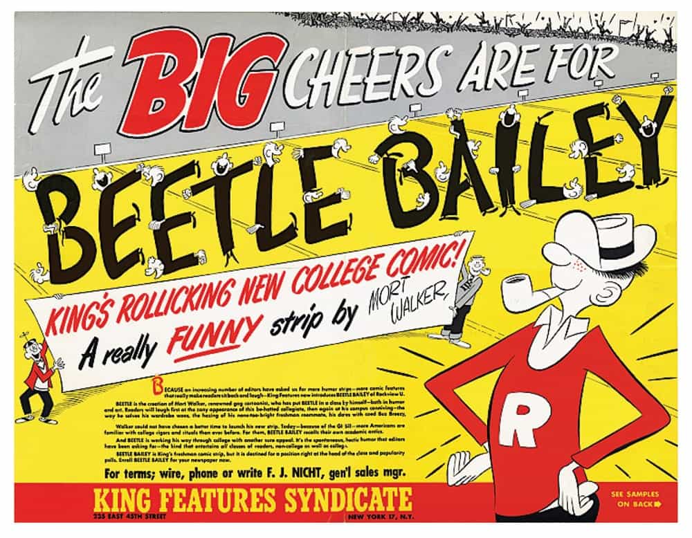 Fantagraphics celebrates Beetle Bailey’s 75th anniversary with a stunning coffee-table retrospective book honoring Mort Walker’s legendary comic strip legacy.