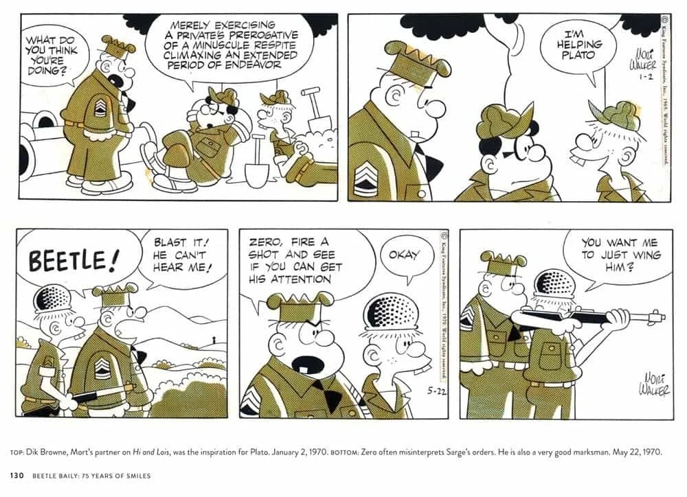 Fantagraphics celebrates Beetle Bailey’s 75th anniversary with a stunning coffee-table retrospective book honoring Mort Walker’s legendary comic strip legacy.