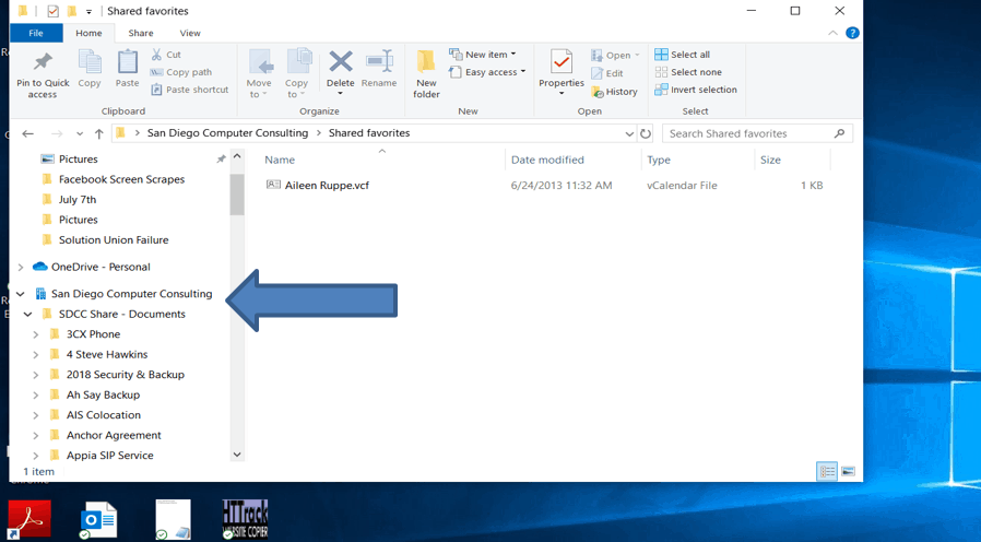 Onedrive shared folder