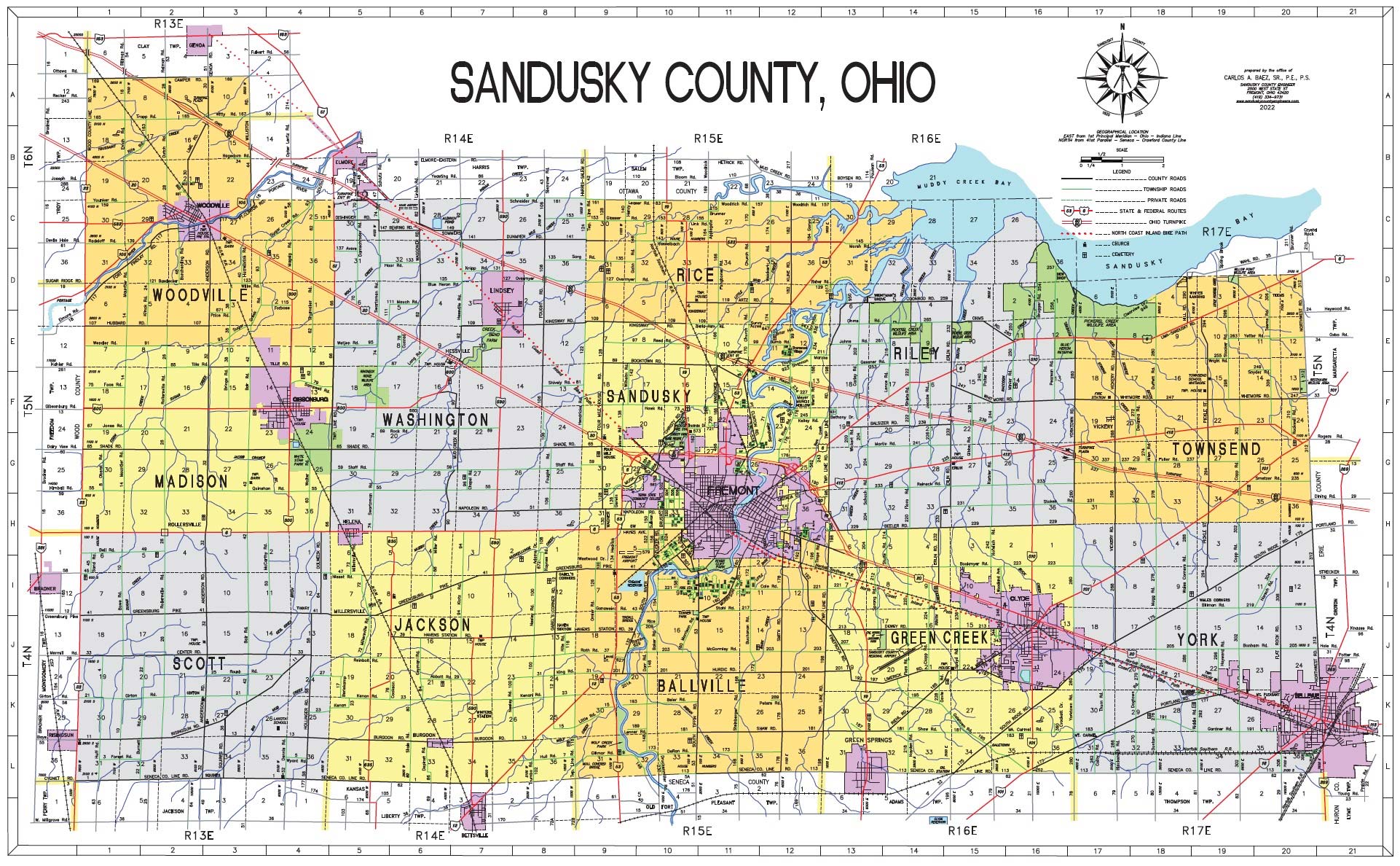 County Map Sandusky County Engineers SC Map 06 22 