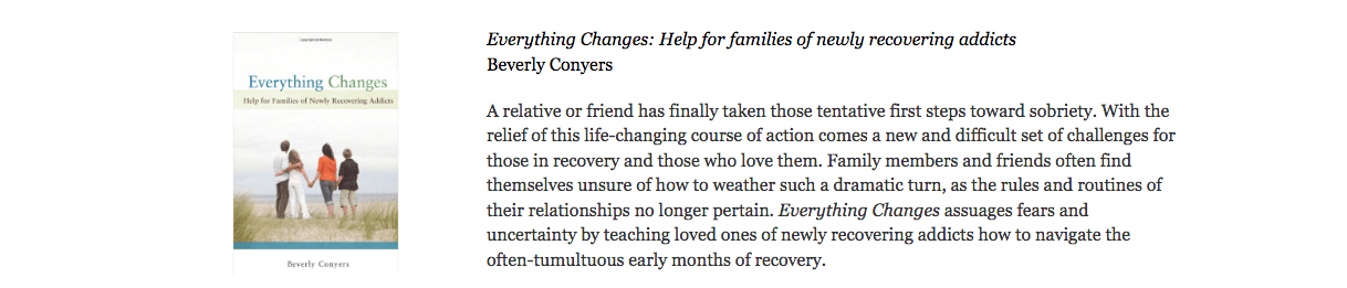 help for families of newly recovering addicts