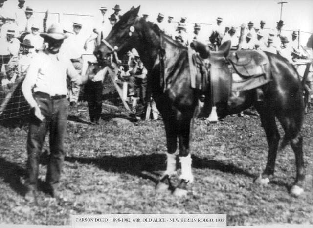 Carson Dodd at the Stapleton Rodeo, 1935 (Coutesy Gene Dodd) 