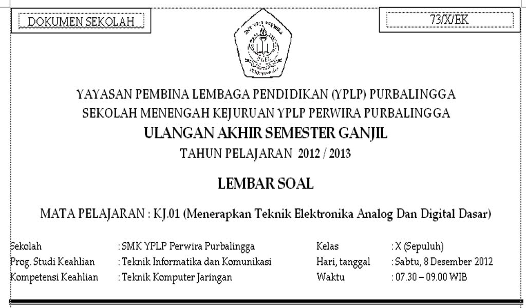 contoh soal microsoft word untuk tes kerja. Sanggurueka Eka Setya Budi Nugroho S Pd