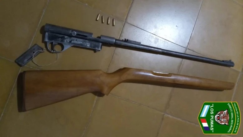 Romang: Secuestraron arma de fuego sin documentación