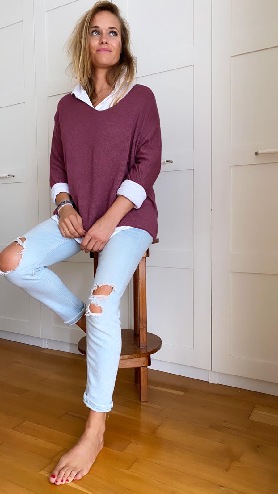 pic Jersey Con Camisa Incorporada Mujer sanla