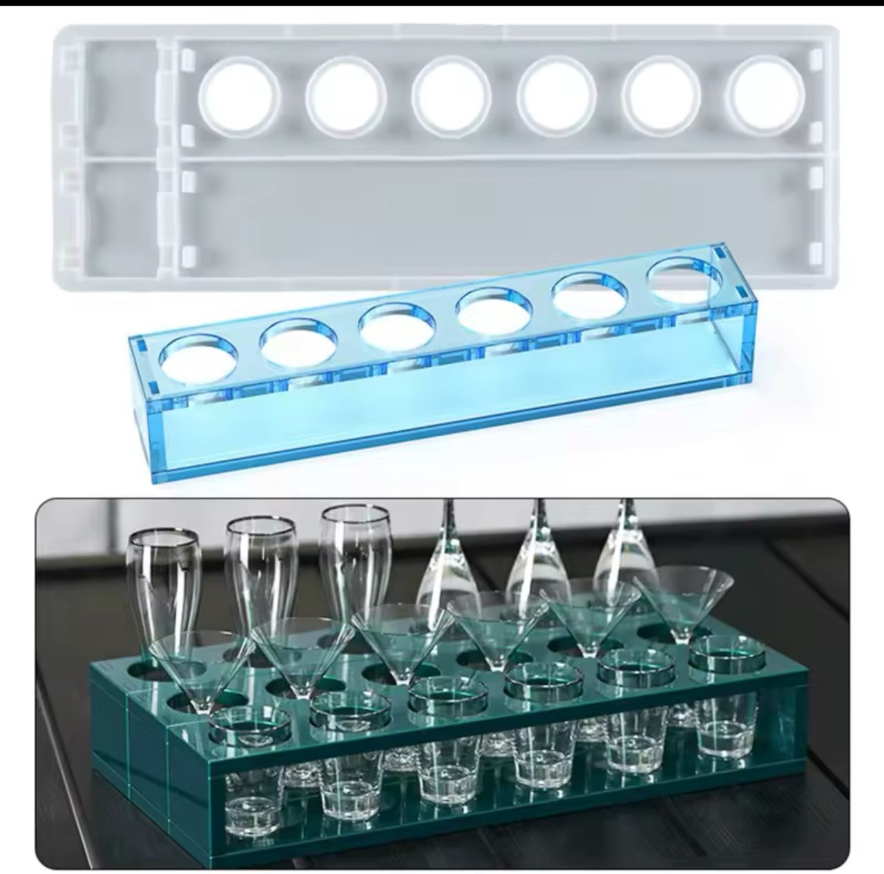 6 Cavity Cup Holder Mold