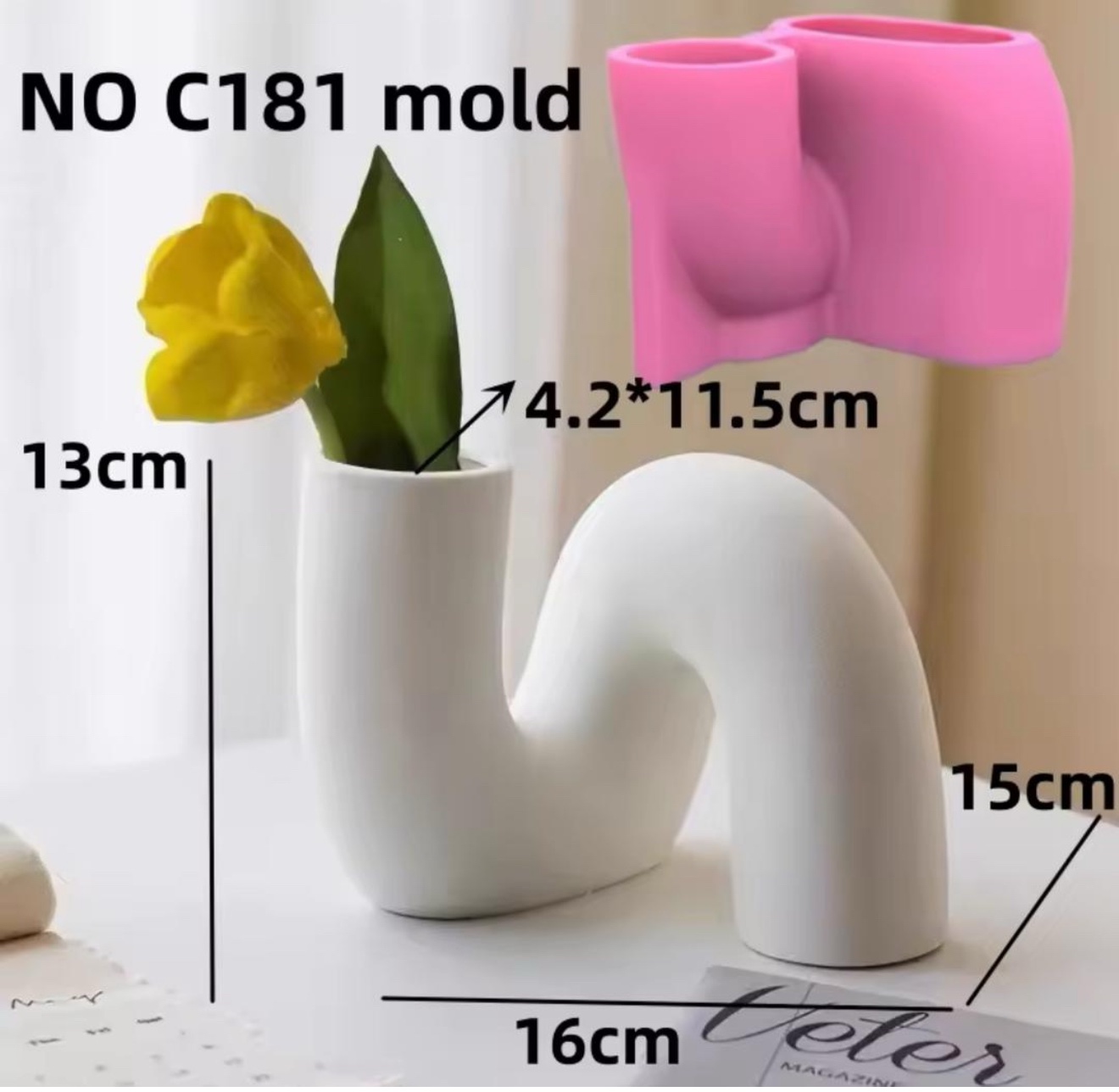 Twisted U-shaped gypsum concrete mold