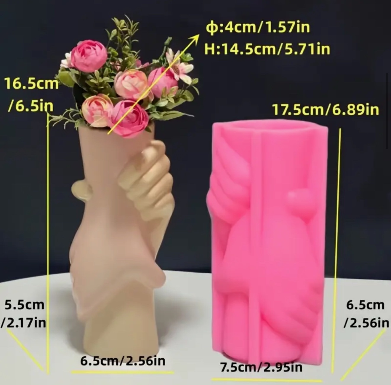 Hand in Hand Gypsum Mold