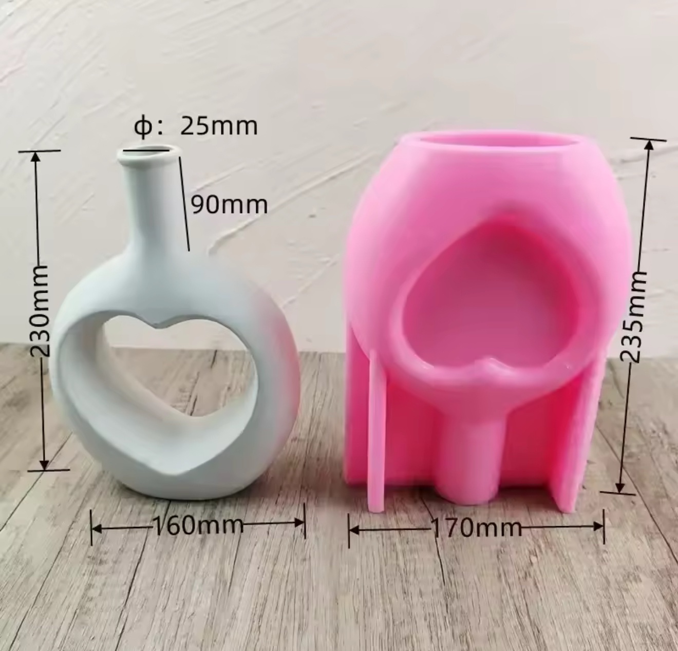 Hollow Heart Gypsum Mold