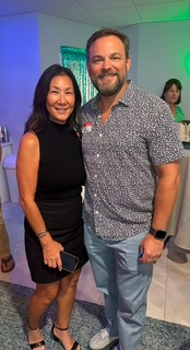 Treasurer Tina DiCharia with Past President Joel Goodman