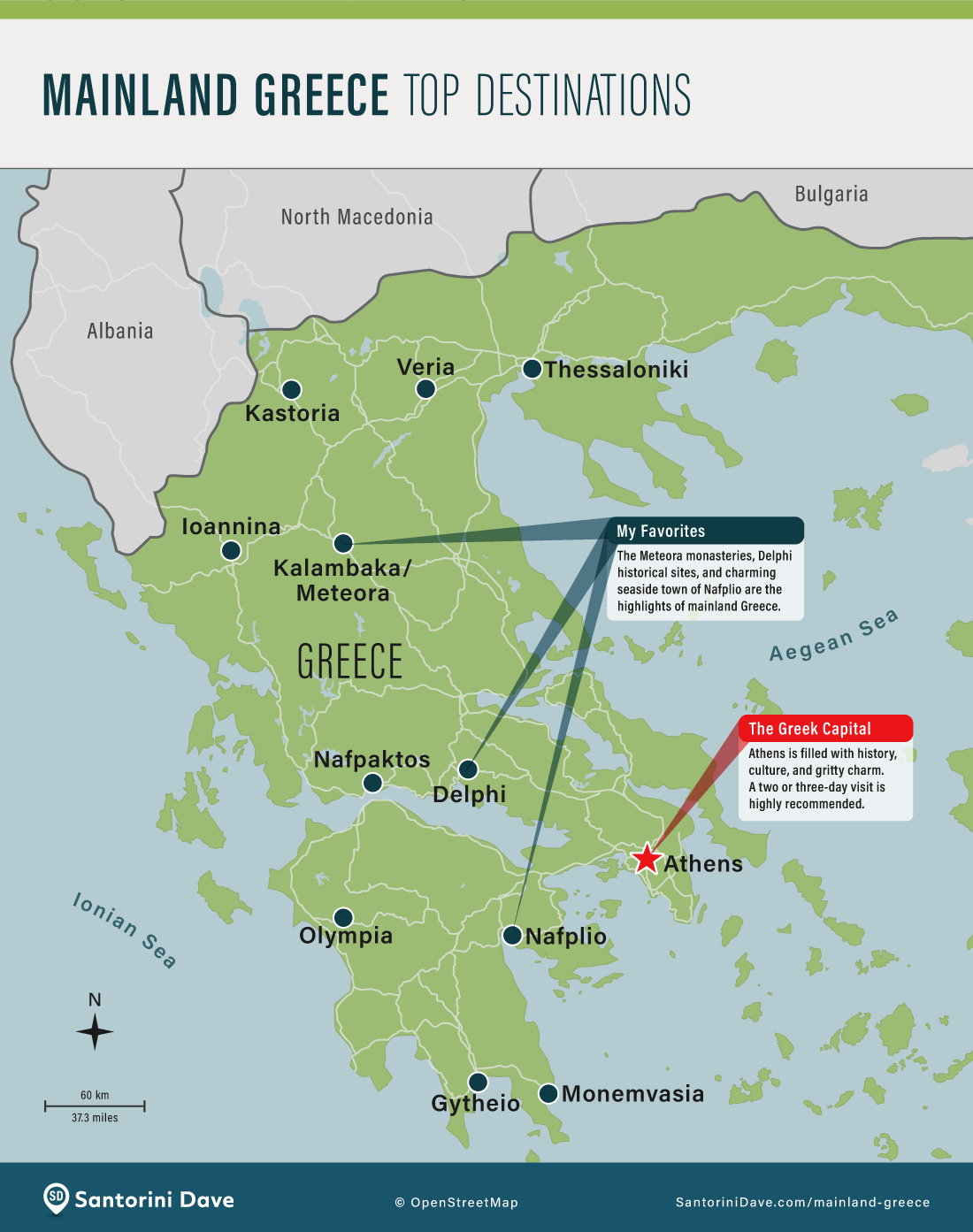 MAPS Of GREECE Mainland Greece Map 