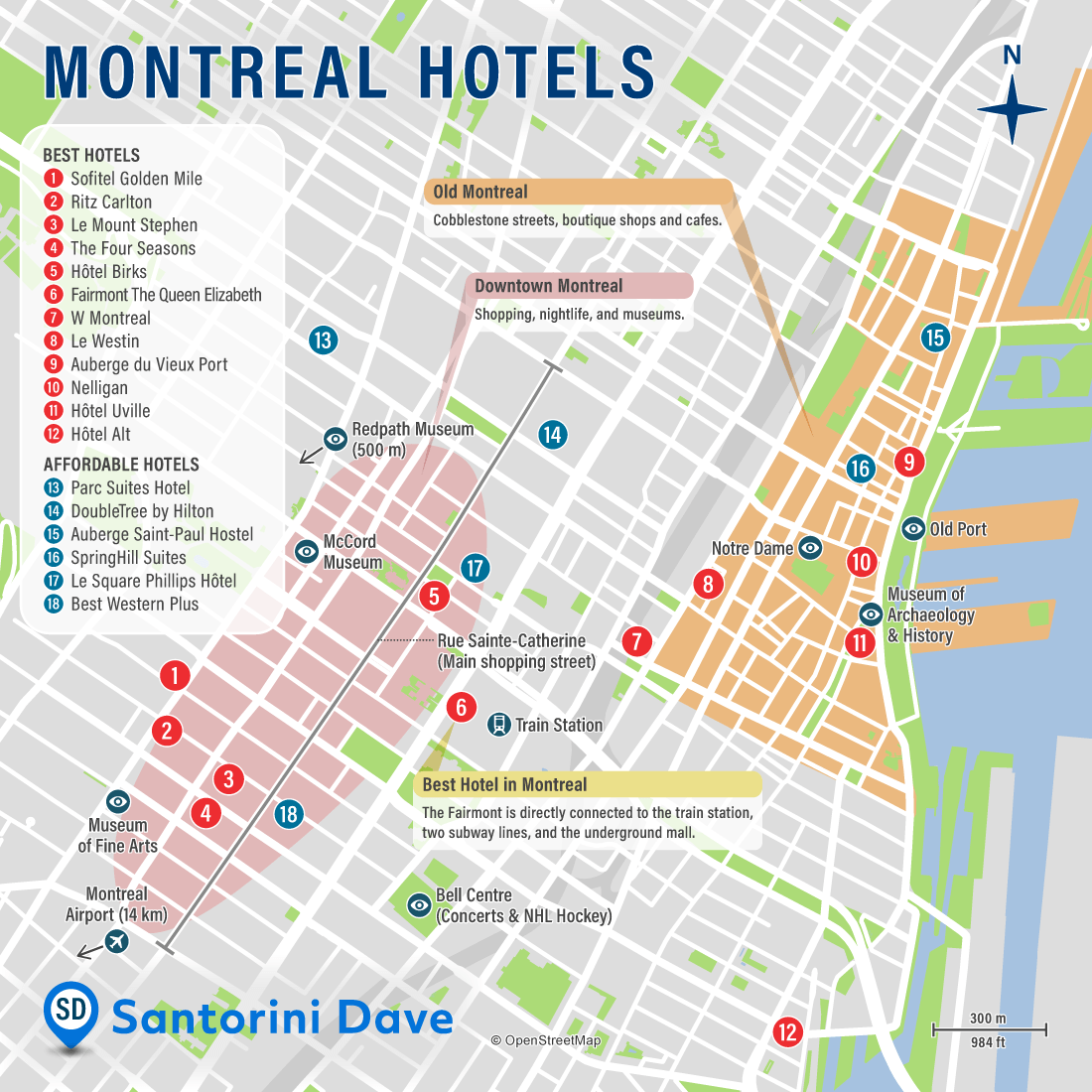 Map Of Hotels In Montreal Montreal Hotel Map 