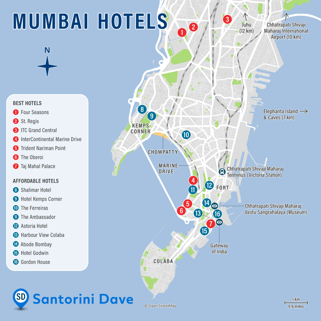 What Is The Best Area To Stay In Mumbai POVG Mumbai Hotel Map 