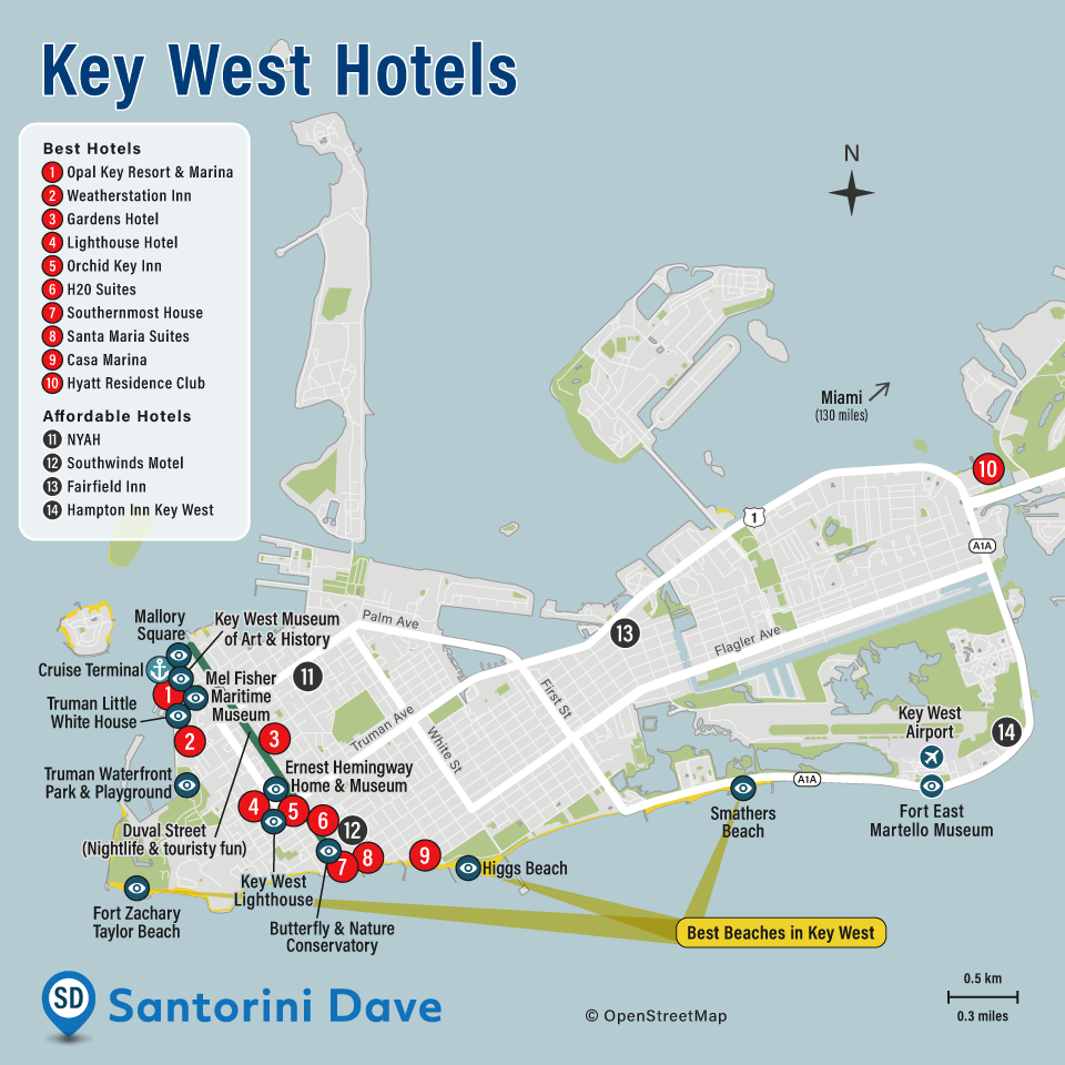 Key West Hotels Map Where To Stay For The Best Vibes In 2026 KeyWest Hotels Map 