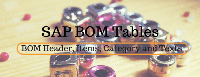 SAP BOM Tables
