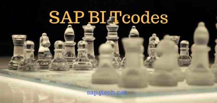 SAP BI Tcodes
