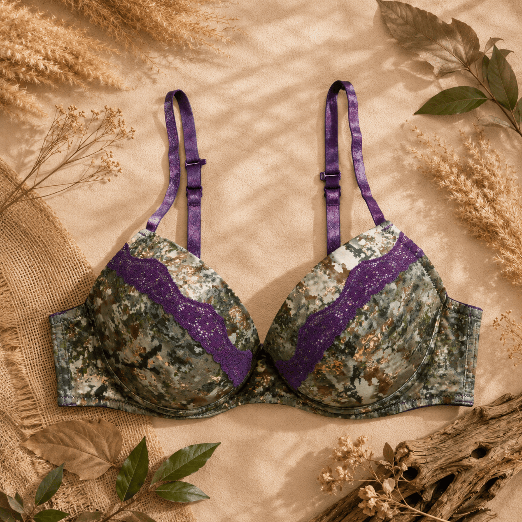 Women's Camo Padded Bra - Shape Shift Hunting Lingerie - Wilderness Dreams