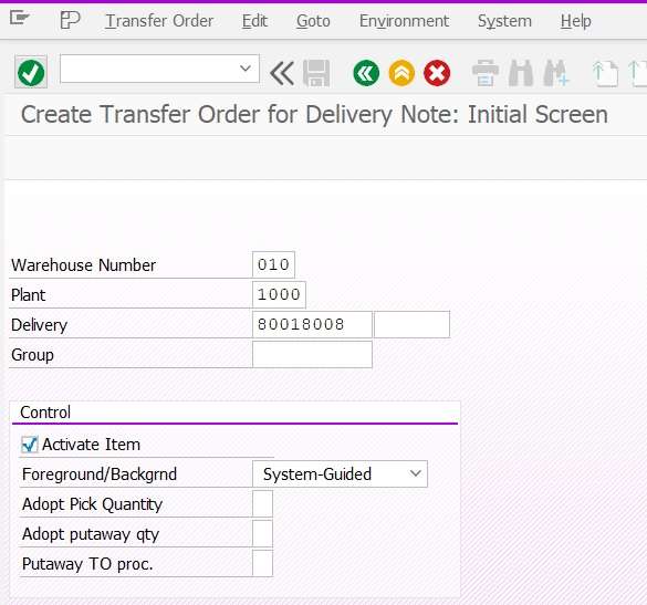 How To Create Transfer Order For Outbound Delivery In SAP