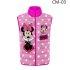Chaleco acolchado rosa para niña con diseño de lunares blancos y estampado de Minnie Mouse