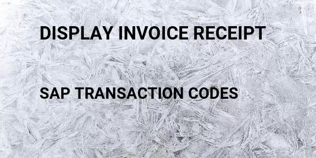 Display Invoice Receipt Tcode In Sap Transaction Codes List - Full HD Ocean Pictures for Desktop