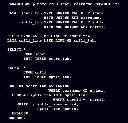 ABAP LOOP Statement - SAP Stack