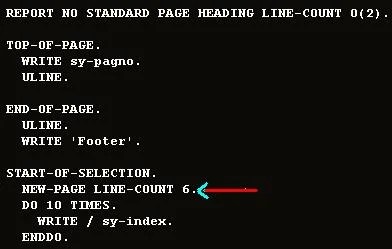 NEW-PAGE statement in ABAP - SAP Stack