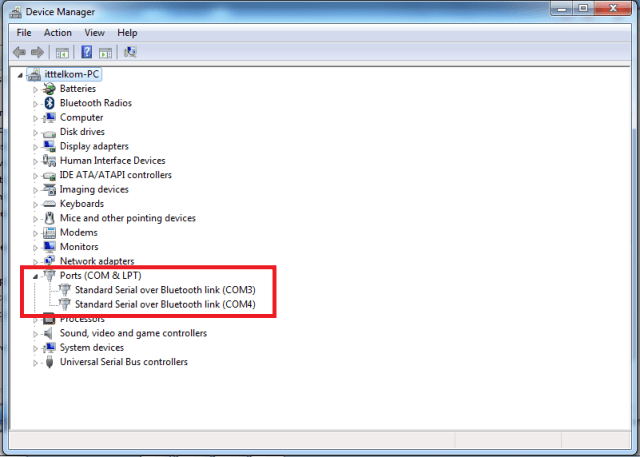 arduino bluetooth hc05 - windwos 7 device manager