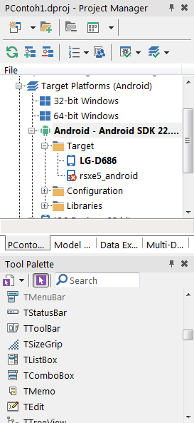 Project manager aplikasi android dengan delphi xe8