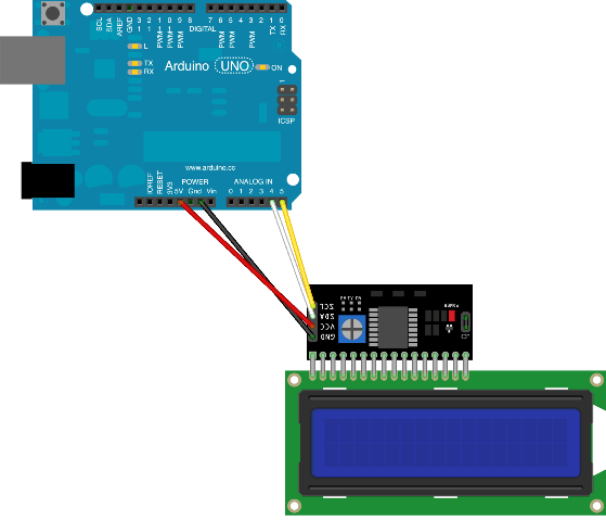 Sistem pemrograman fitur diprogram dengan aplikasi arduino. Bekerja Dengan I2c Lcd Dan Arduino Saptaji Com