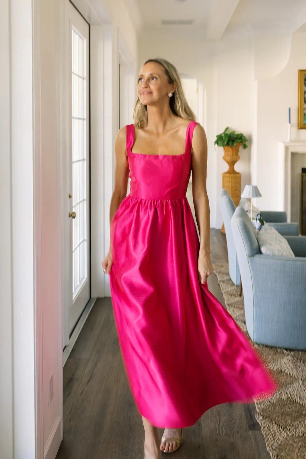Tuckernuck Esme dress, pink Tuckernuck dress, pink wedding guest dress, spring wedding guest dress, pink maxi dress, formal pink dress from Tuckernuck