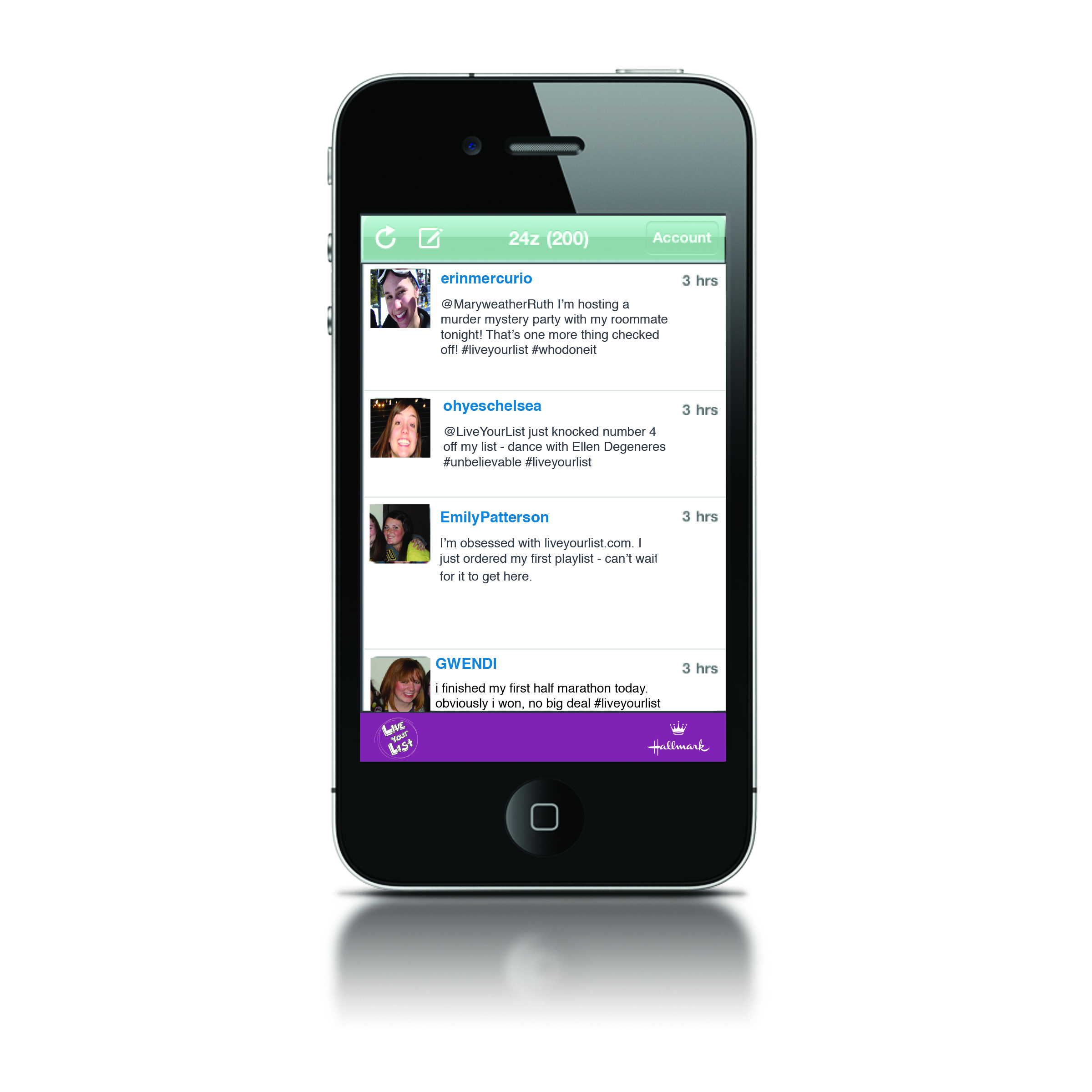 Live Your List App Interior Page