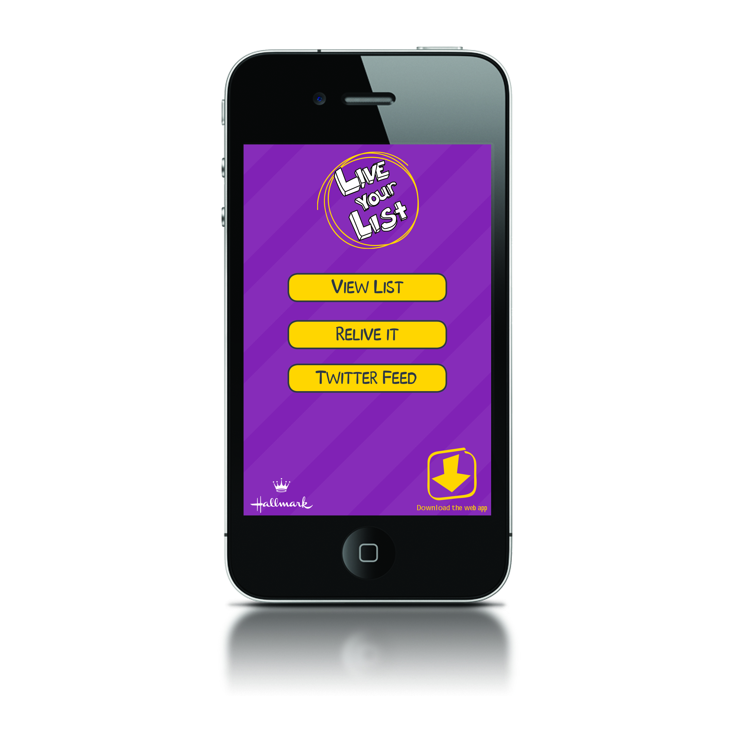 Live Your List App Home Page