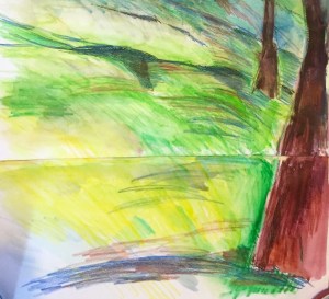 foreground background ground middle drawing landscape exercise