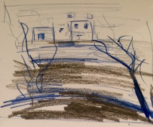 foreground drawing background ground middle landscape