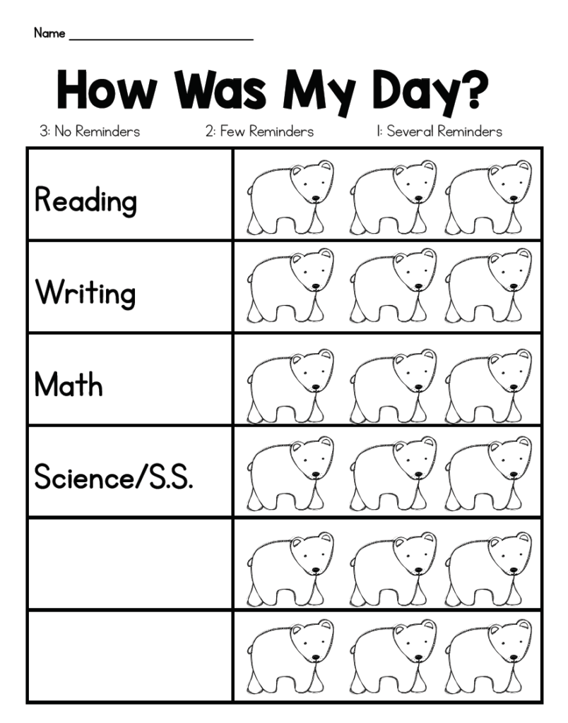 Things like establishing a savings habit, making it automatic, and calculating how much you'll need. Individual Behavior Chart Freebies Sarah S Teaching Snippets