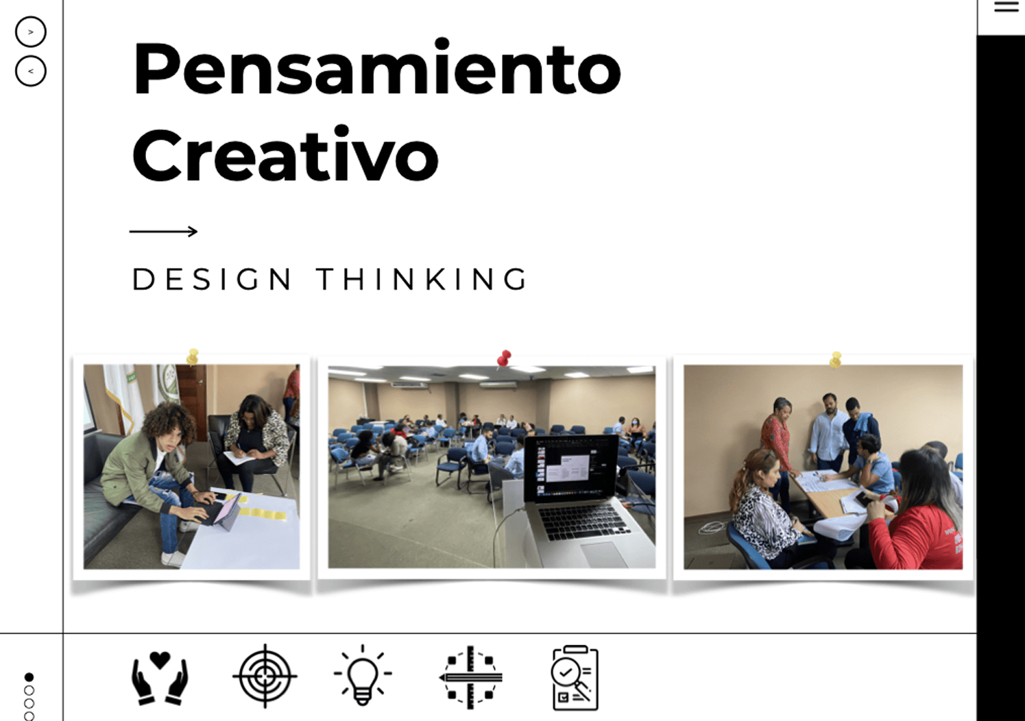 Sarah Tió facilitating a Design Thinking workshop for startups and entrepreneurs in Santo Domingo.