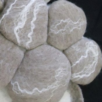 Stones with tencel decor