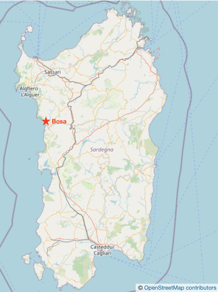 Map Bosa Sardinian Arts Map Bosa 896x1200 