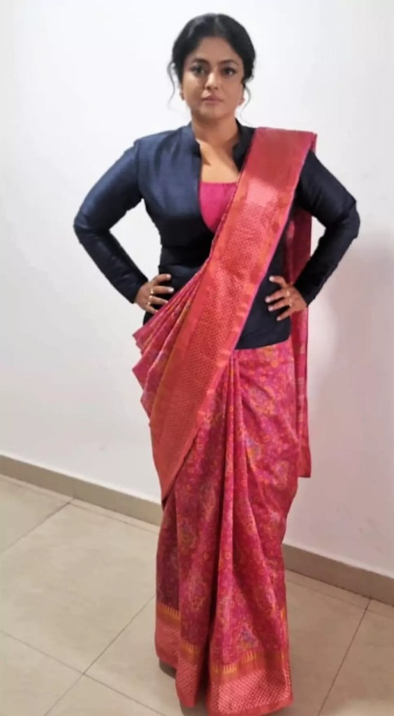 Saree on Jacket - Manju Pillai