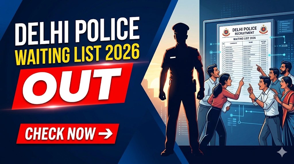 Delhi Police Waiting List 2026 OUT – Check Constable, Driver List