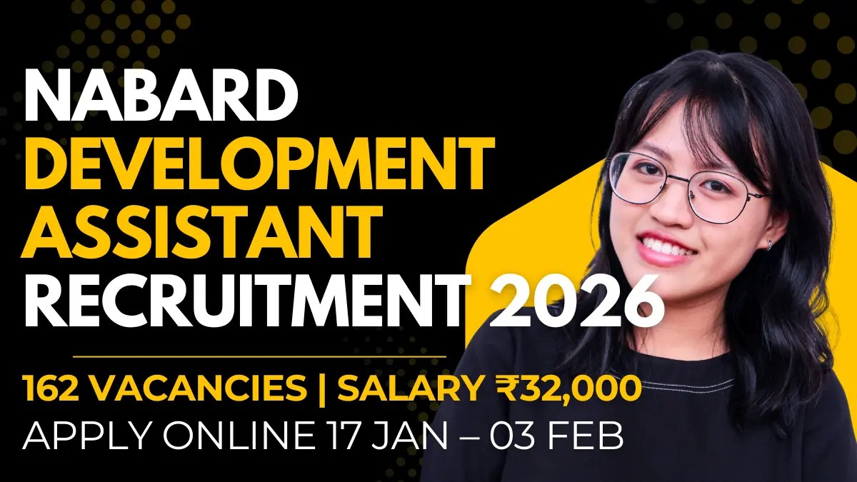 NABARD DA 2026 Notification – Government Banking Job, 162 Posts, Salary ₹32,000, Apply Online Before 03 Feb 2026