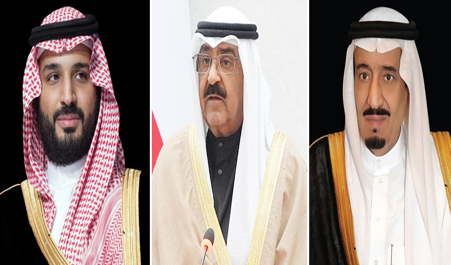 الملك سلمان وولي عهده يعزيان في وفاة الشيخ جابر المبارك