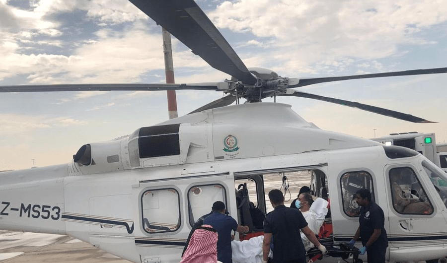 السفارة السعودية لدى البلاد: نقل مواطن عبر طائرة الإخلاء الطبي العمودي