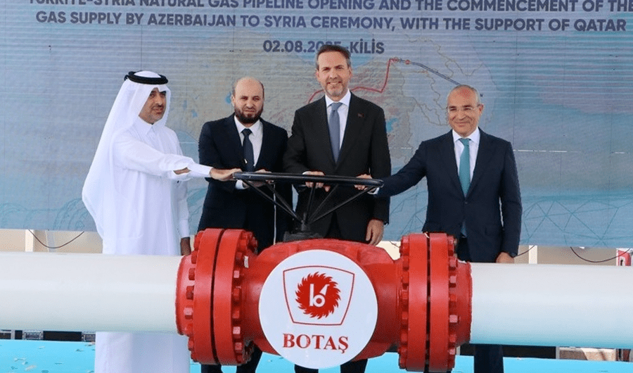 بدء ضخ الغاز الأذربيجاني إلى سوريا بتمويل قطري عبر تركيا