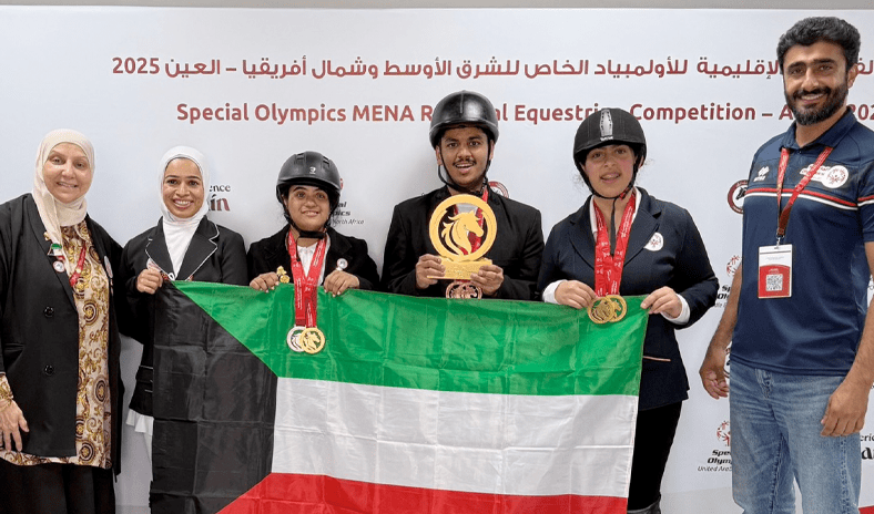 الكويت تختتم مشاركتها في المسابقة الإقليمية للفروسية بمدينة العين بحصد 6 ميداليات متنوعة