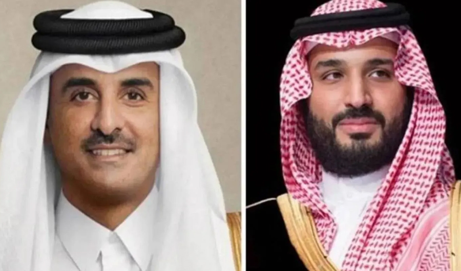 ولي العهد السعودي يؤكد دعم المملكة لتسخير كافة الإمكانات لدعم قطر