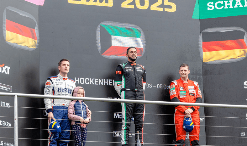 المتسابق الكويتي أحمد الشهاب يحقق المركز الأول ببطولة &laquo;بورشه كاريرا كبّ دوتشلاند&raquo; في ألمانيا