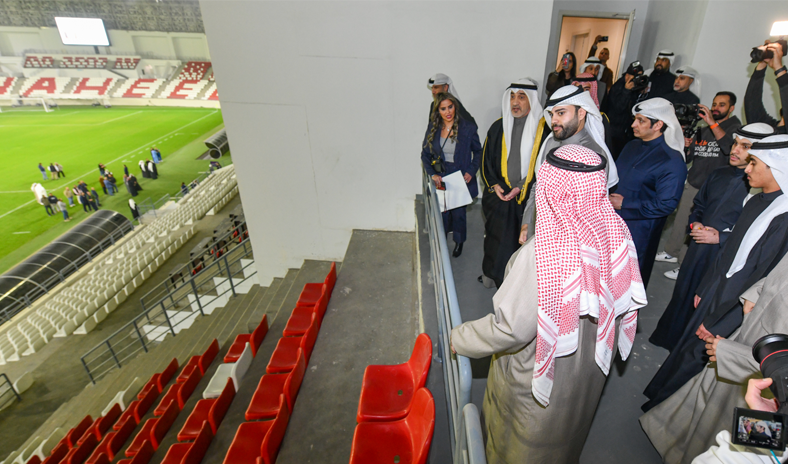 اليوسف يفتتح استاد &laquo;نايف الدبوس&raquo; ومجمع صالات الألعاب الجماعية بنادي الفحيحيل