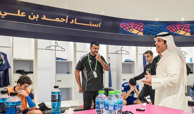 «وزير الشباب» يزور لاعبي منتخب الكويت عقب مباراتهم أمام منتخب الأردن في الدوحة «وزير الشباب» يزور لاعبي منتخب الكويت عقب مباراتهم أمام منتخب الأردن في الدوحة